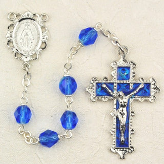 6MM Dark Blue Rosary