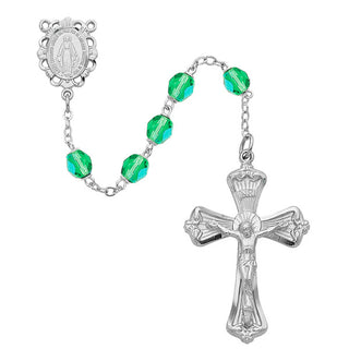 6MM Pearl, Peridot Rosary
