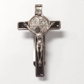3-Pack - St Benedict Brown Enameled with Pendant Visor Clip