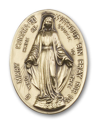 Gold Finish Immaculate Conception Visor Clip