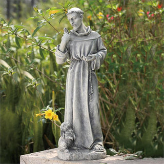 13-Inch Kneeling Angel Birdfeeder Garden Statue - View 4