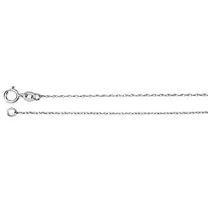 24-inch Rope Chain with Spring Ring - 14K White Gold