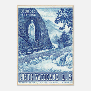 Lourdes Apparition Blue Framed Print - view 24