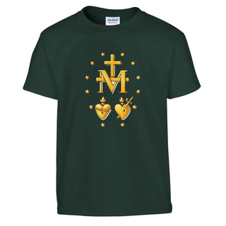 Miraculous Medal Reverse Gold Kids T-Shirt - view 2