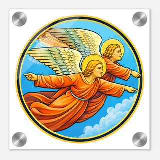 Two Angels in Flight Acrylic Wall Plaque - view 5
