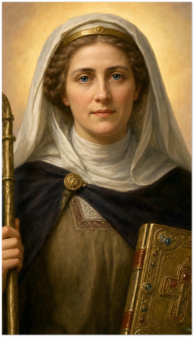 St. Ethelburga of Barking Holy Cards