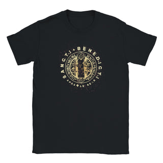 St. Benedict Medal Distressed Gold T-Shirt - view 10