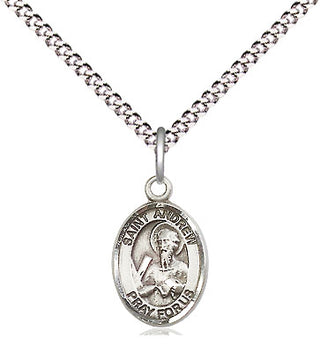 Pewter Saint Andrew the Apostle Medal Religious and Catholic Jewelry Engraved Catholic Saint Jewelry
