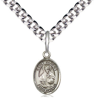 Pewter Saint Albert the Great Medal Religious and Catholic Jewelry Engraved Catholic Saint Jewelry