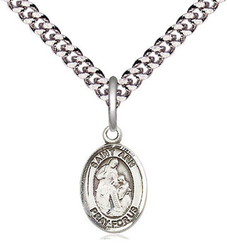 Pewter Saint Ann Medal Religious and Catholic Jewelry Engraved Catholic Saint Jewelry