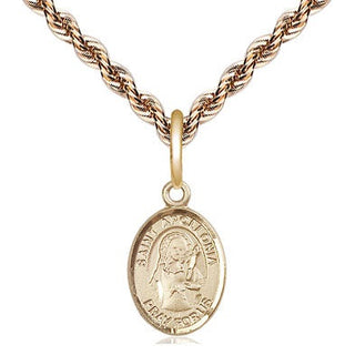 14kt Gold Saint Apollonia Medal Engraved Catholic Saint Jewelry