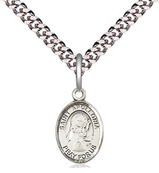 Pewter Saint Apollonia Medal Religious and Catholic Jewelry Engraved Catholic Saint Jewelry