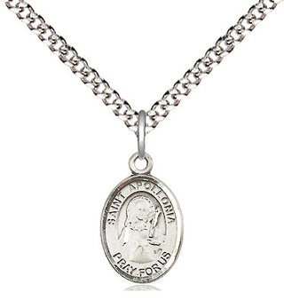 Pewter Saint Apollonia Medal Religious and Catholic Jewelry Engraved Catholic Saint Jewelry