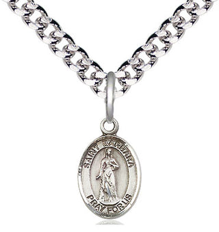 Pewter Saint Barbara Medal Religious and Catholic Jewelry Engraved Catholic Saint Jewelry