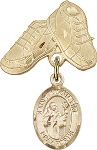 14kt Gold Baby Boots St. Augustine Baby Badge - Engravable