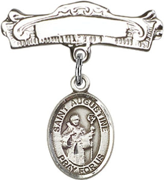 Sterling Silver Badge Pin St. Augustine Baby Badge - Engravable