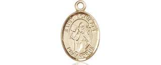 14kt Gold Saint Boniface Medal Engraved Catholic Saint Jewelry