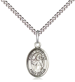 Pewter Saint Boniface Medal Religious and Catholic Jewelry Engraved Catholic Saint Jewelry