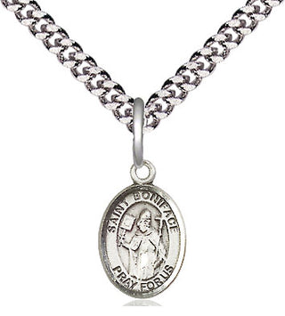 Pewter Saint Boniface Medal Religious and Catholic Jewelry Engraved Catholic Saint Jewelry