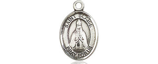 Pewter Saint Blaise Medal Engraved Catholic Saint Jewelry