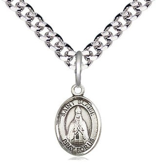 Pewter Saint Blaise Medal Religious and Catholic Jewelry Engraved Catholic Saint Jewelry