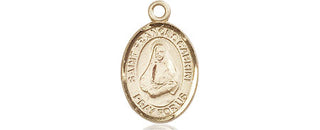 14kt Gold Saint Frances Cabrini Medal Engraved Catholic Saint Jewelry