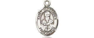 Pewter Saint Alexander Constantinople Medal Engraved Catholic Saint Jewelry