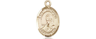 14kt Gold Saint Benjamin Medal Engraved Catholic Saint Jewelry