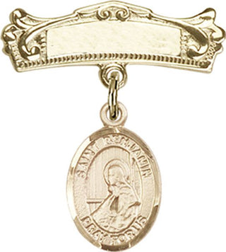 14kt Gold Filled Badge Pin St. Benjamin Baby Badge - Engravable