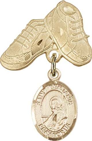 14kt Gold Filled Baby Boots St. Benjamin Baby Badge - Engravable