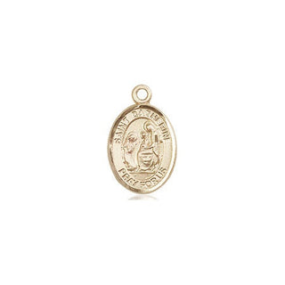 14kt Gold Filled Saint Catherine of Siena Medal Engraved Catholic Saint Jewelry