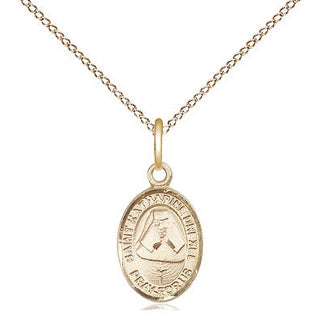 14kt Gold Saint Katharine Drexel Medal Engraved Catholic Saint Jewelry