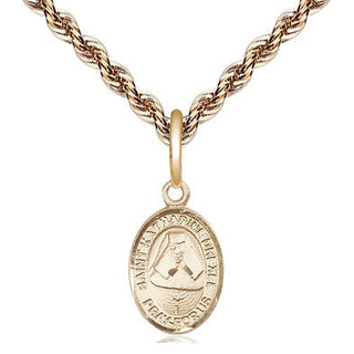 14kt Gold Saint Katharine Drexel Medal Engraved Catholic Saint Jewelry