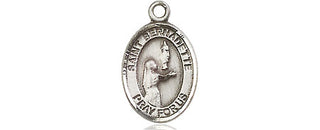 Pewter Saint Bernadette Medal Engraved Catholic Saint Jewelry