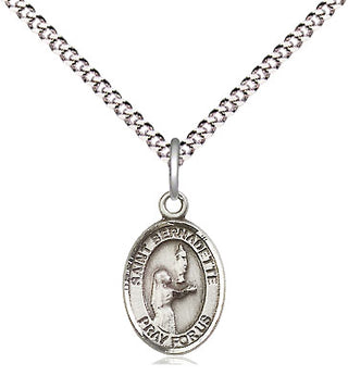 Pewter Saint Bernadette Medal Religious and Catholic Jewelry Engraved Catholic Saint Jewelry