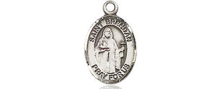 Pewter Saint Brendan the Navigator Medal Engraved Catholic Saint Jewelry