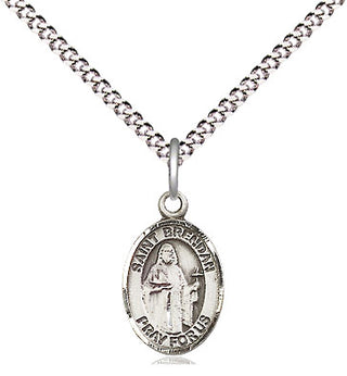 Pewter Saint Brendan the Navigator Medal Religious and Catholic Jewelry Engraved Catholic Saint Jewelry