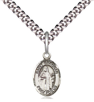 Pewter Saint Brendan the Navigator Medal Religious and Catholic Jewelry Engraved Catholic Saint Jewelry