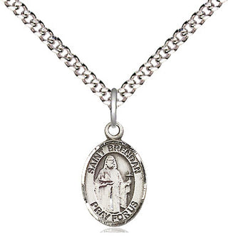 Pewter Saint Brendan the Navigator Medal Religious and Catholic Jewelry Engraved Catholic Saint Jewelry