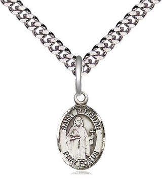 Pewter Saint Brendan the Navigator Medal Religious and Catholic Jewelry Engraved Catholic Saint Jewelry