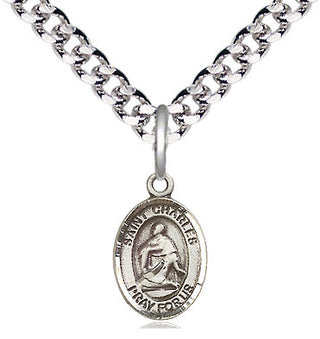 Pewter Saint Charles Borromeo Medal Religious and Catholic Jewelry Engraved Catholic Saint Jewelry