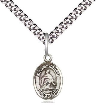 Pewter Saint Charles Borromeo Medal Religious and Catholic Jewelry Engraved Catholic Saint Jewelry