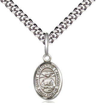 Pewter Saint Catherine Laboure Medal Religious and Catholic Jewelry Engraved Catholic Saint Jewelry