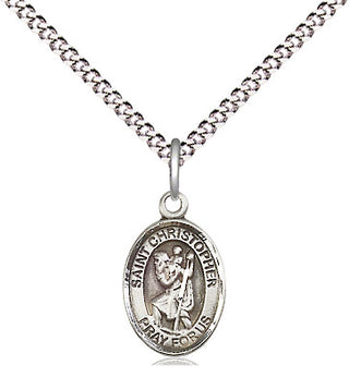 Pewter Saint Christopher Medal Religious and Catholic Jewelry Engraved Catholic Saint Jewelry