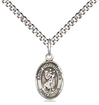 Pewter Saint Christopher Medal Religious and Catholic Jewelry Engraved Catholic Saint Jewelry