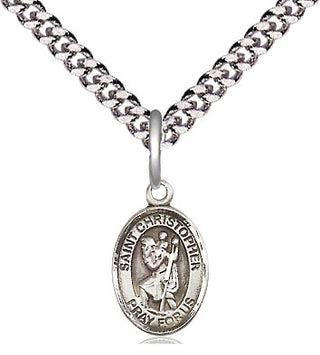 Pewter Saint Christopher Medal Religious and Catholic Jewelry Engraved Catholic Saint Jewelry