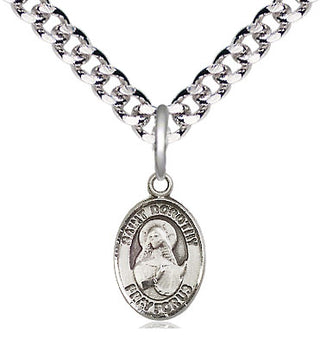 Pewter Saint Dorothy Medal Religious and Catholic Jewelry Engraved Catholic Saint Jewelry