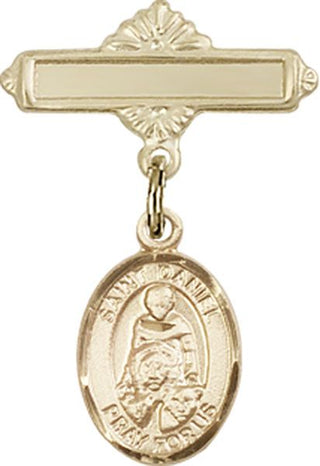 14kt Gold Filled Polished Badge Pin St. Daniel Baby Badge - Engravable