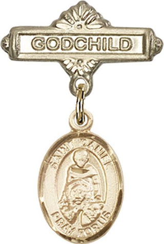 14kt Gold Filled Godchild St. Daniel Baby Badge - Engravable