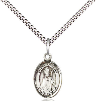Pewter Saint Dennis Medal Religious and Catholic Jewelry Engraved Catholic Saint Jewelry